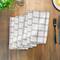 Slate Windowpane Pattern 10" x 10" Cotton Twill Napkin
